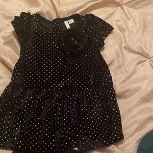 Janie and Jack Velvet Dress with White Dots